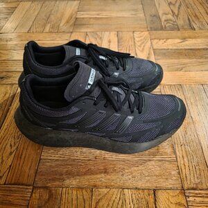 Adidas Adizero Aruku Carbon Triple Black Lace Up Athletic Shoes 11-Men Size